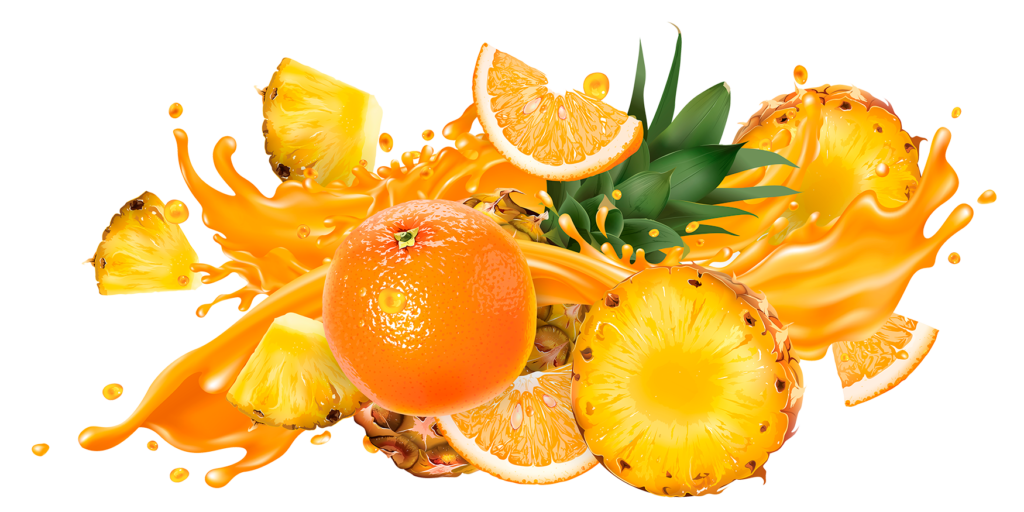 chorrito jugo frutas pina naranja frescaspngredu